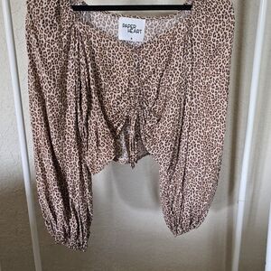 Leopard Print Cropped Top